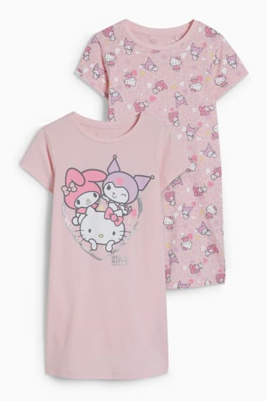 Children Girls - Multipack of 2 - Hello Kitty - nightdress - rose