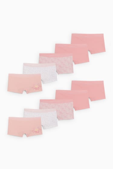 Enfants filles - Lot de 10 - caleçons - rose