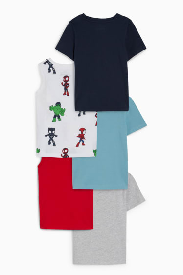 Nen - Paquet de 5 - Marvel - 2 tops i 3 samarretes de màniga curta - gris clar jaspiat