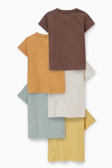 Miminka - Multipack 5 ks - tričko s krátkým rukávem pro miminka - žlutá