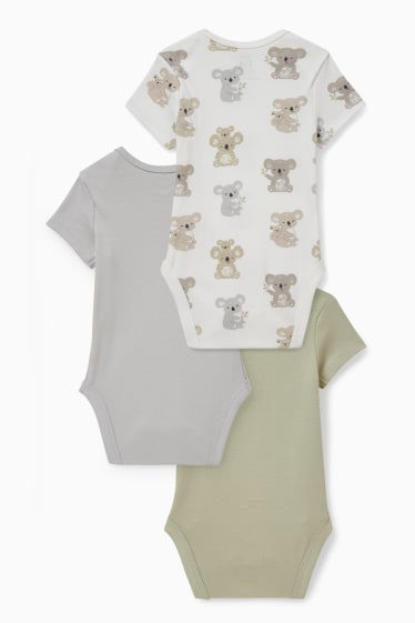 Unisex - Paquet de 3 - bodi per a nadó - gris clar jaspiat