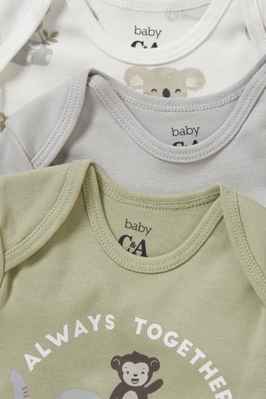 Unisex - Paquet de 3 - bodi per a nadó - gris clar jaspiat