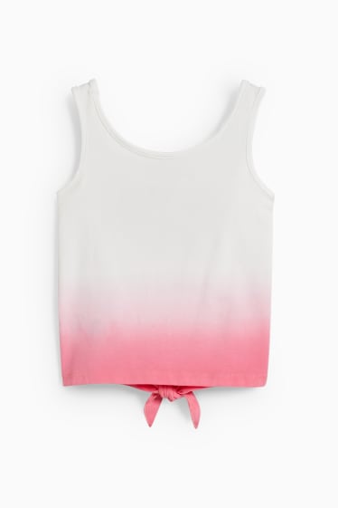 Enfants filles - Minnie Mouse - top orné d'un nœud - blanc crème
