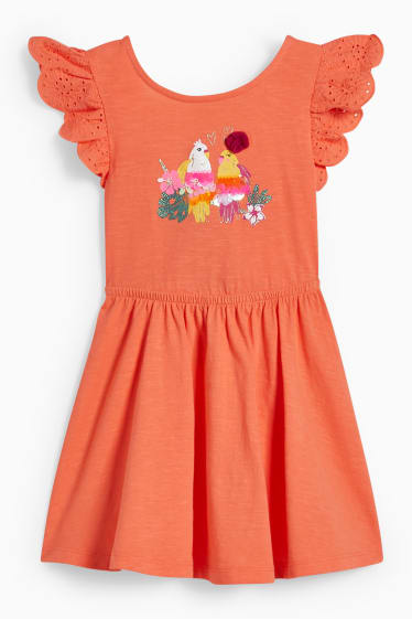 Children Girls - Dress - orange