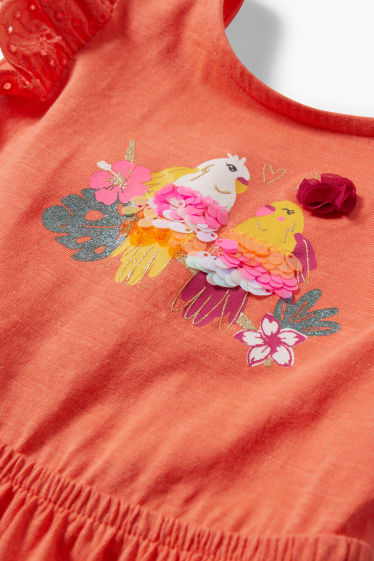 Children Girls - Dress - orange