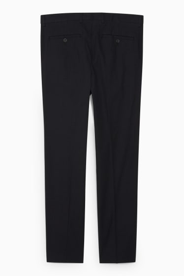 Heren - Broek uit het combi-systeem - regular fit - Flex - katoen/linnenmix - zwart