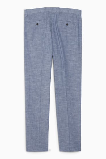 Bărbați - Pantaloni modulari - regular fit - Flex - amestec de bumbac și in - albastru