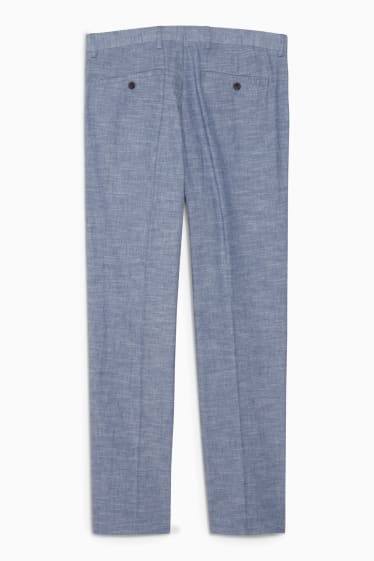 Home - Pantalons combinables - regular fit - Flex - mescla de lli i cotó - blau
