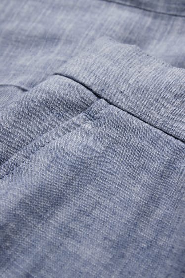Home - Pantalons combinables - regular fit - Flex - mescla de lli i cotó - blau
