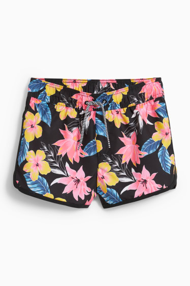 Bambine - Shorts da mare - a fiori - colorato