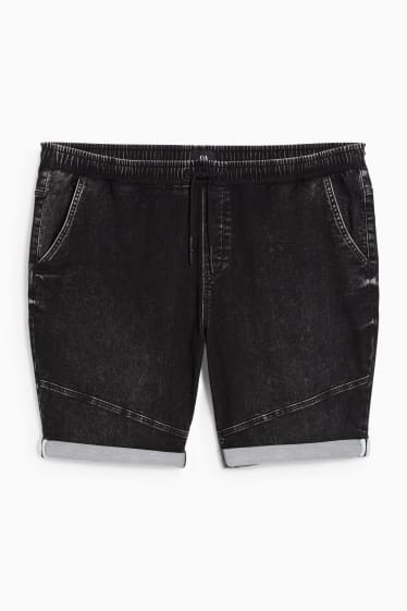 Hommes - Short en jean - noir