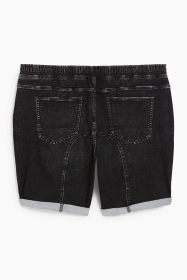 Hommes - Short en jean - noir