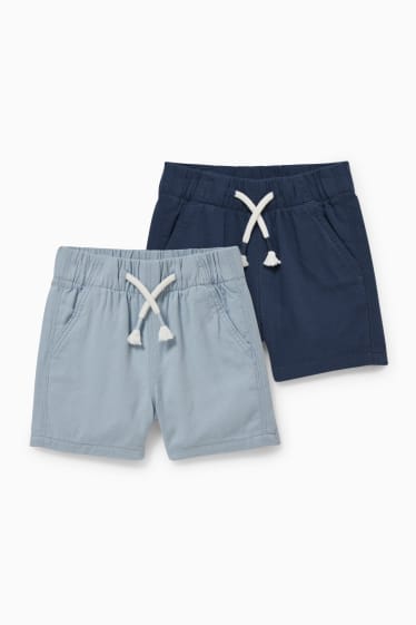 Bébés garçons - Lot de 2 - shorts pour bébé - bleu clair