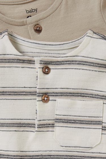 Baby Jungen - Multipack 2er - Baby-Kurzarmshirt - hellbeige