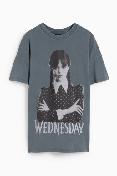 Dospívající a mladí - CLOCKHOUSE - tričko - Wednesday - šedá