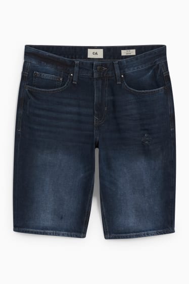 Heren - Korte spijkerbroek - LYCRA® - jeansdonkerblauw