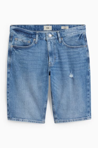 Men - Denim shorts - LYCRA® - denim-light blue