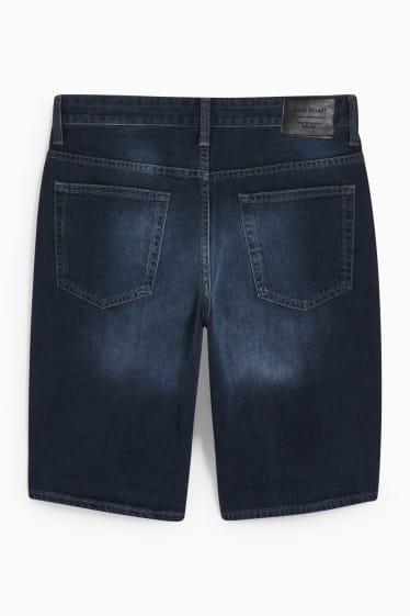 Men - Denim shorts - LYCRA® - denim-dark blue