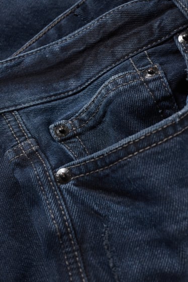 Men - Denim shorts - LYCRA® - denim-dark blue