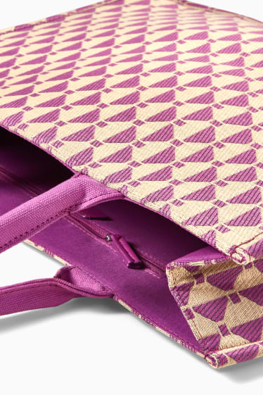 Damen - Shopper - gemustert - violett