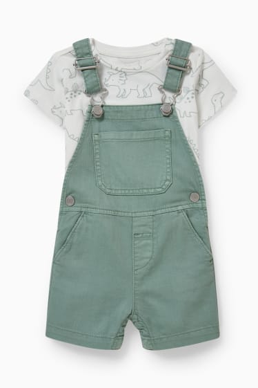 Babys - Dino - babyoutfit - 2-delig - groen