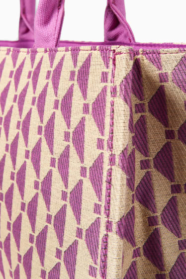 Damen - Shopper - gemustert - violett