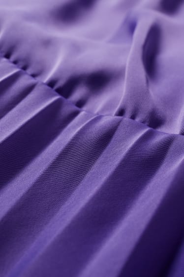 Femmes - Robe portefeuille - plissée - violet
