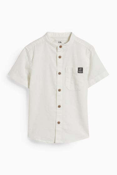 Enfants garçons - Chemise - lin mélangé - blanc crème
