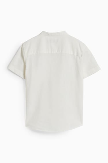 Enfants garçons - Chemise - lin mélangé - blanc crème