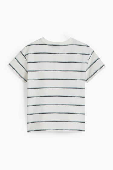 Children Boys - Short sleeve T-shirt - striped - cremewhite