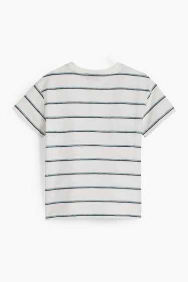 Enfants - T-shirt - à rayures - blanc crème