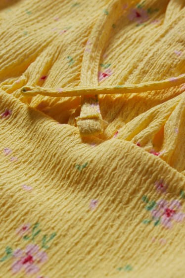 Mujer - CLOCKHOUSE - camiseta - de flores - amarillo