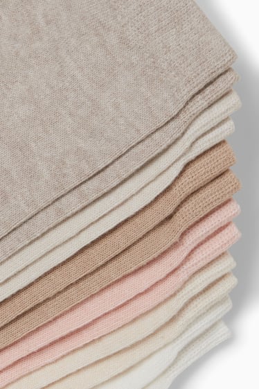 Femmes - Lot de 7 paires - chaussettes - crème