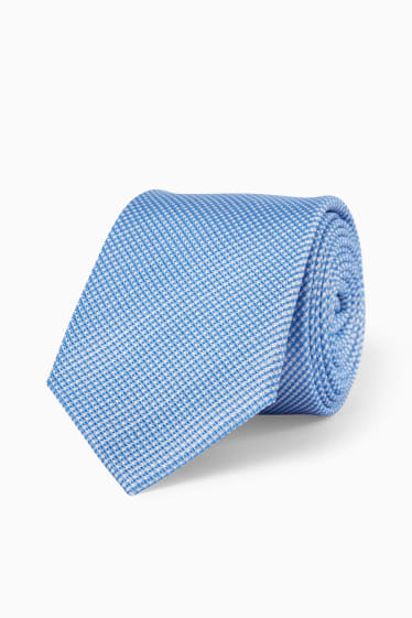 Pánské - Hedvábná kravata  - světle modrá