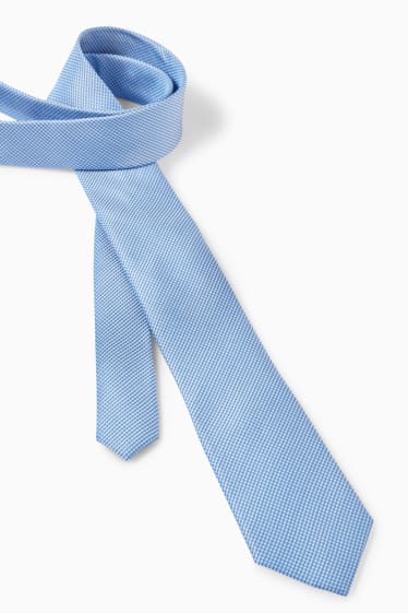 Herren - Seidenkrawatte - hellblau
