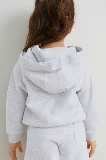 Bambini - Felpa con zip e cappuccio - grigio chiaro melange