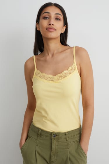 Donna - Top basic - giallo