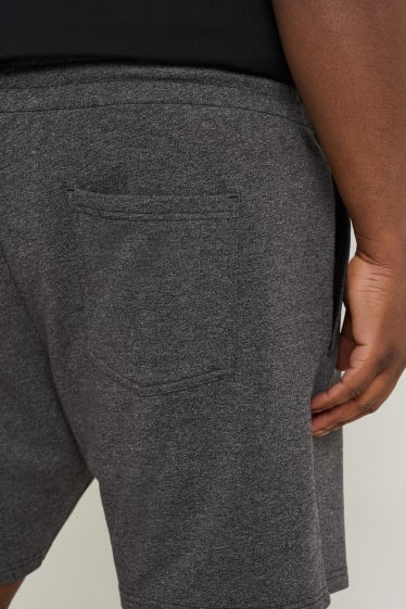 Hommes - Short en molleton - mélange gris foncé