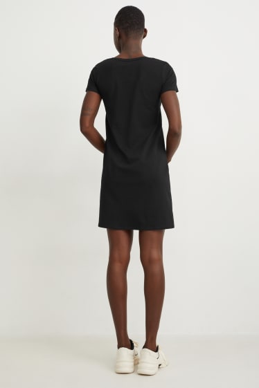 Dona - Vestit bàsic estil samarreta - negre