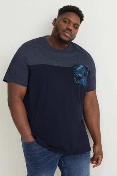 Uomo - T-shirt - blu scuro