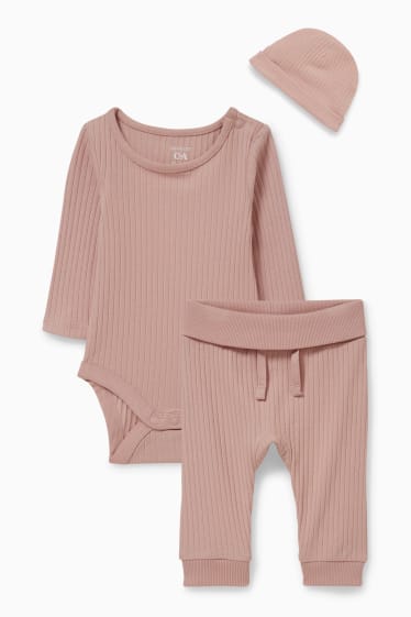 Neonate - Completo neonati - 3 pezzi - rosa scuro