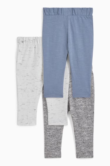 Baby: jongens - Set van 3 - babyjoggingbroek - grijs-mix