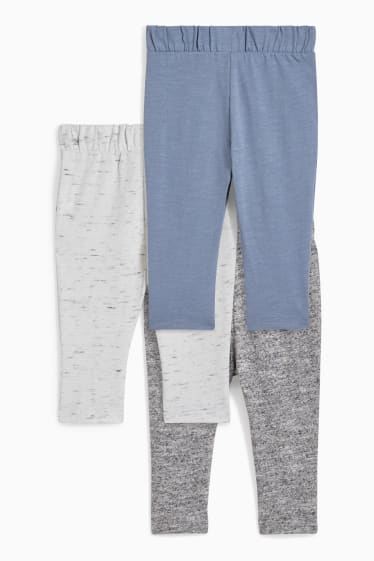 Bebés - Pack de 3 - pantalones de deporte para bebé - gris jaspeado