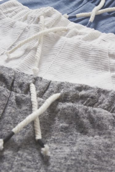 Baby: jongens - Set van 3 - babyjoggingbroek - grijs-mix