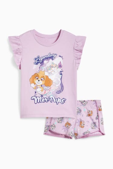 Children Girls - PAW Patrol - short pyjamas - 2 piece - light violet