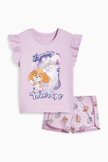 Kinder - PAW Patrol - Shorty-Pyjama - 2 teilig - hellviolett