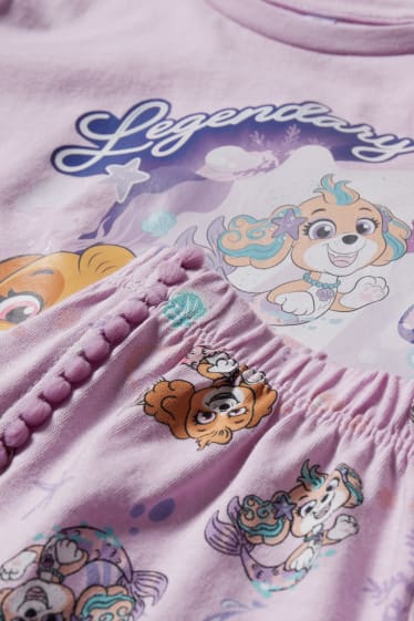 Children Girls - PAW Patrol - short pyjamas - 2 piece - light violet