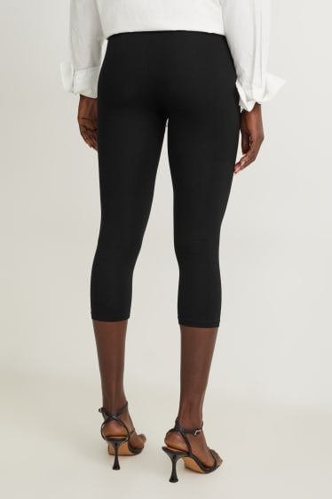 Dames - Set van 2 - capri-legging - zwart