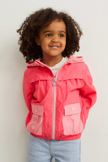Children Girls - Jacket with hood - pink