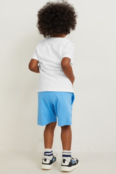 Enfants - Dino - ensemble - T-shirt et short - 2 pièces - blanc